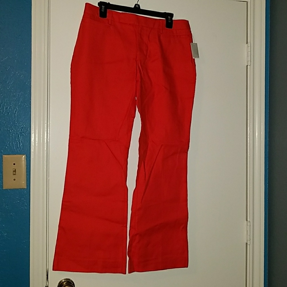 Orange modern boot cut trousers 8 ankle